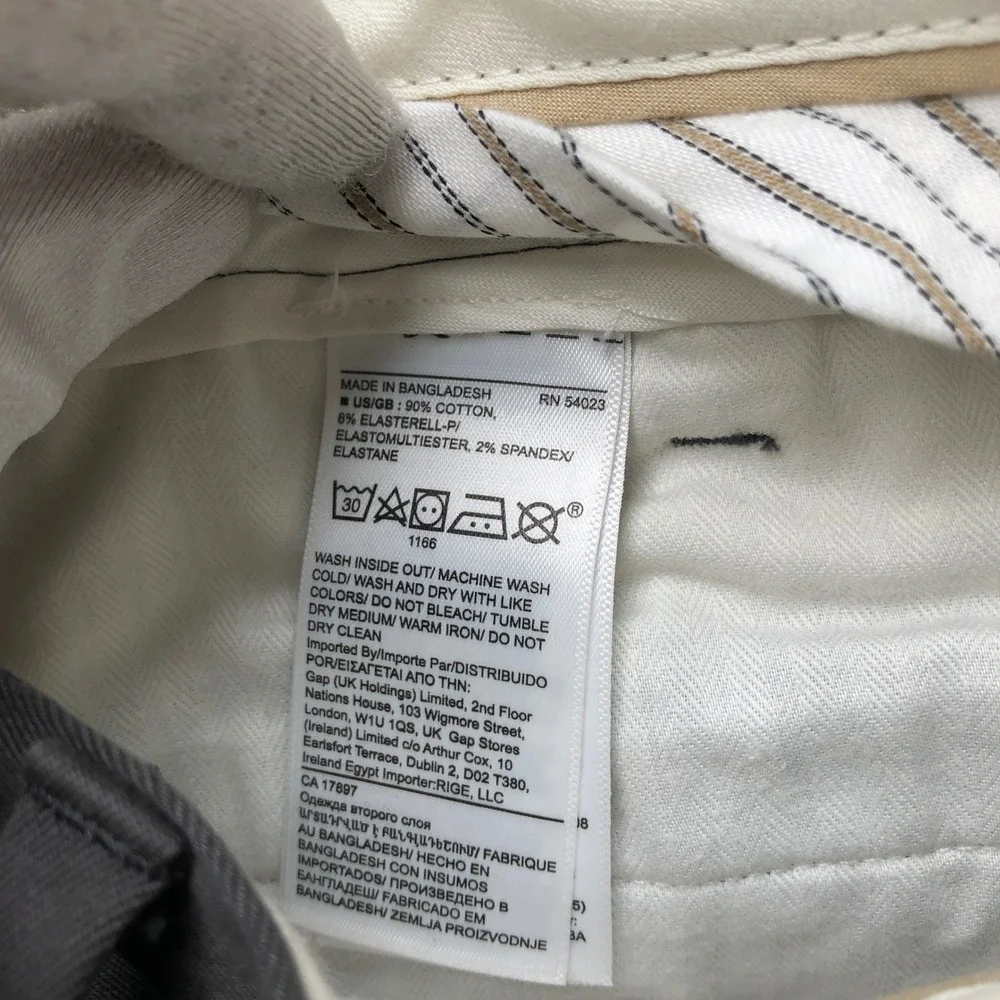 Banana Republic Mason Athletic Tapered Fit Pants Mens 40x32 Charcoal Gray Chino
